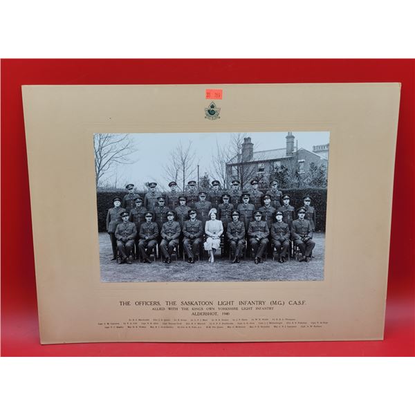 The Queen & The Officers (Saskatoon Light Infantry) "Aldershot" Print