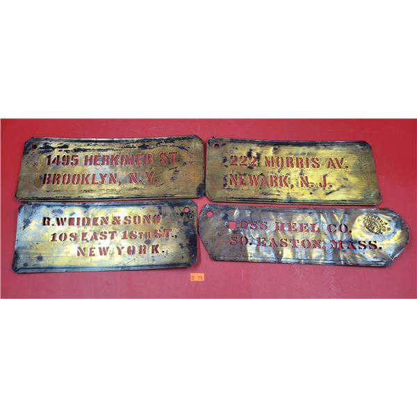Lot of Assorted VTG Brass Shipping Crate Stencils