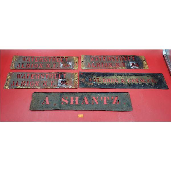 Lot of Assorted VTG Brass Shipping Crate Stencils