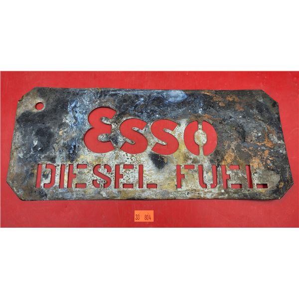 Brass Esso Diesel Fuel Stencil