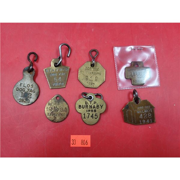 Lot of VTG Dog License/Tags