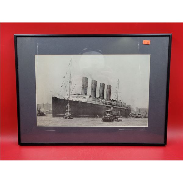 Framed RMS Lusitania Print