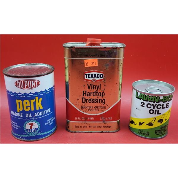 3 VTG Oil & Hardtop Dressing Cans