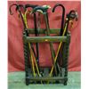 Image 1 : Assorted Walking Sticks & Wooden Stand