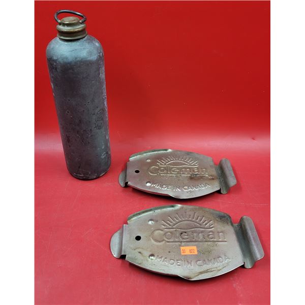 VTG Hot Water Bottle & Coleman Gas Iron Trivets