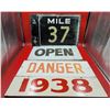Image 1 : Lot of Assorted Wooden Signs w/ Danger, Mile 37, & More