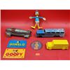Image 1 : VTG Toy Lot w/ Diecast Vehicles, Mini Disney License Plates, & More