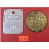 Image 1 : 2 Metal Gulf Motor Oil Tags