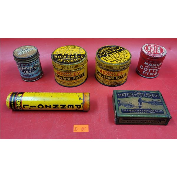 Lot of VTG Advertising Tins