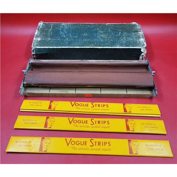 VTG Cigarette Maker/Roller & Vogue Strips Rolling Papers
