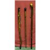 Image 1 : 3 Wooden Walking Sticks
