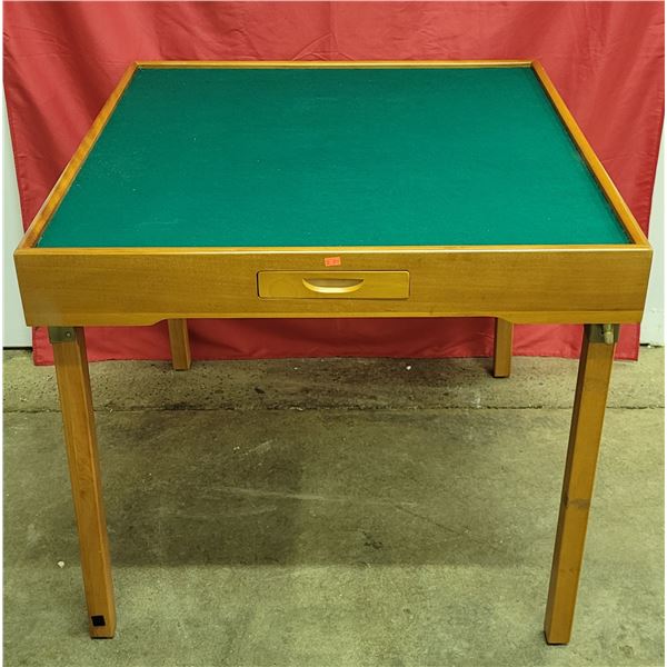 Solid Maple 4-Drawer Folding Card Table