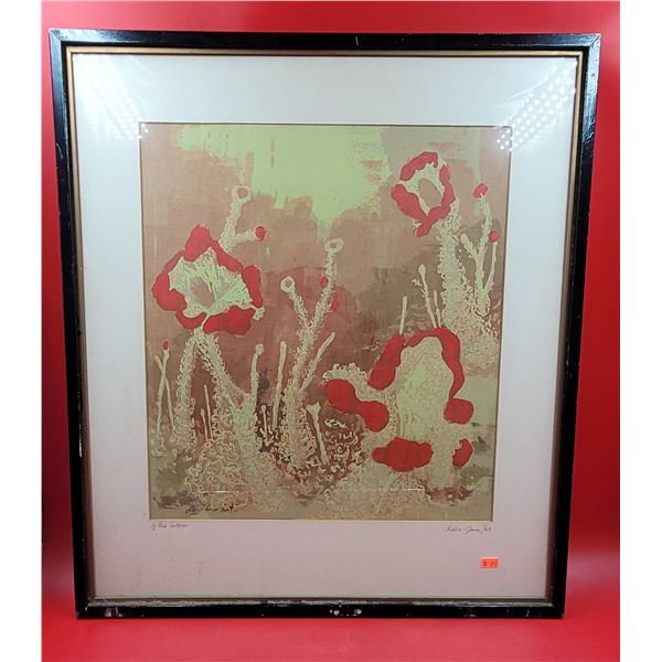 Framed & Signed 1963 "1/2 Red Soldier" Print by Edith Jones