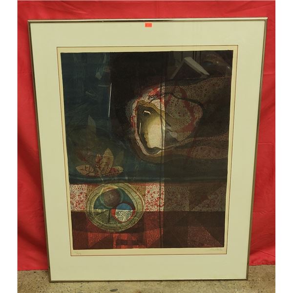 Framed 1999 "Pomme Rouge" Lithograph by Alvar
