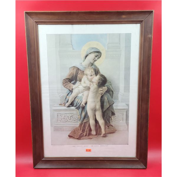 Framed "The Infant Jesus" Print by Leon Perrault