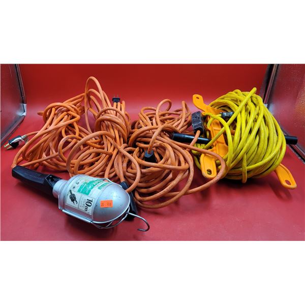 Lot of Extension Cords & Polarized Work Light