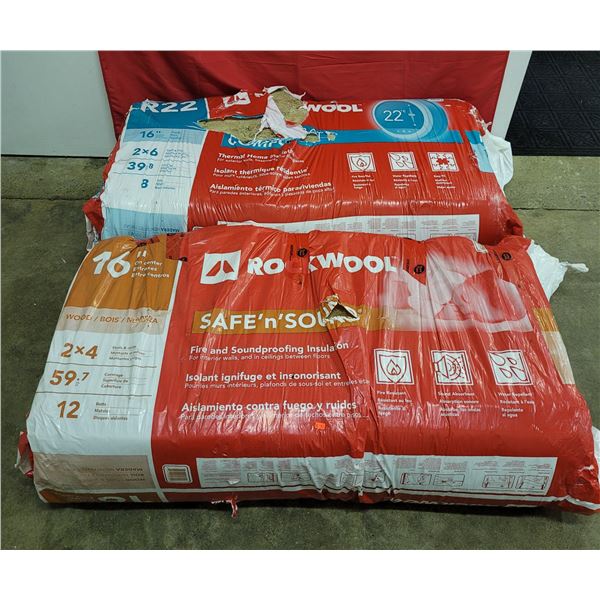 2 Packs of Rockwool Insulation (Thermal Home & Fire/Soundproofing)