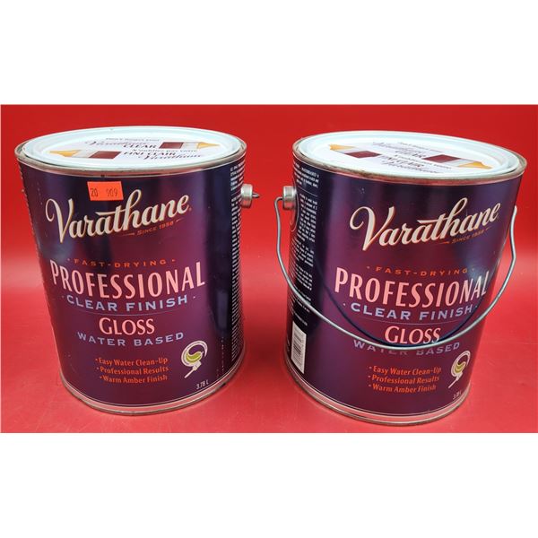 2 Cans of Varathane Professional Clear Finish Gloss