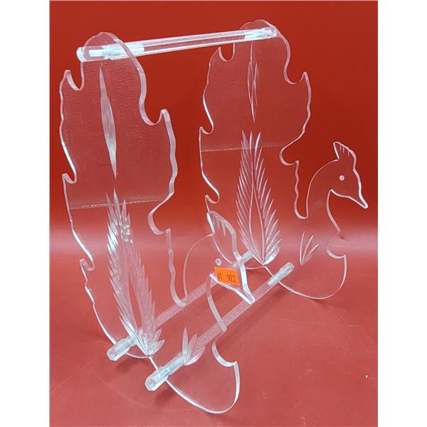 MCM Lucite Necklace/Claw Clip Holder/Display