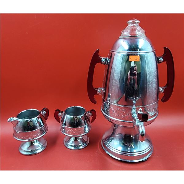 VTG Art Deco Coffee Carafe, Sugar Dish, & Creamer Dish