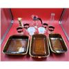 Image 1 : VTG Kitchen Lot w/ Anchor Hocking Fire King Amber Glass Baking Dishes