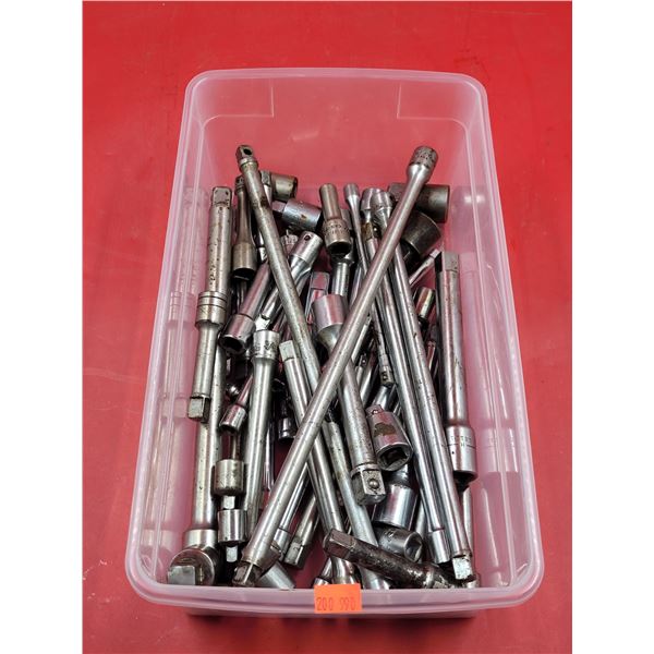 Lot of Socket Wrench Extensions & Assorted Sockets (Gray, etc.)