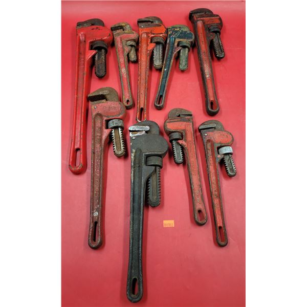 Lot of Assorted Pipe Wrenches