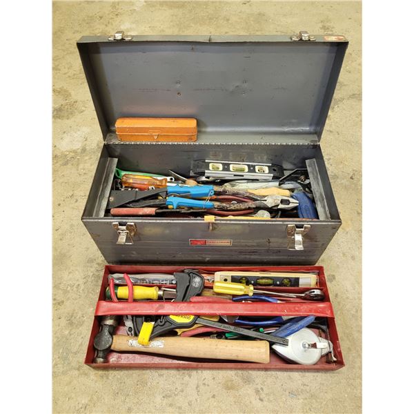 Craftsman Metal Toolbox w/ Assorted Tools