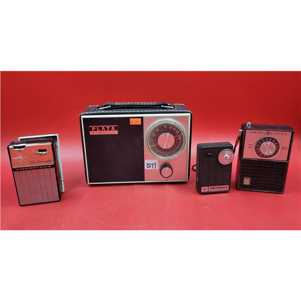 Transistor Radio Lot w/ Motorola, Plata, Americana, & General Electric