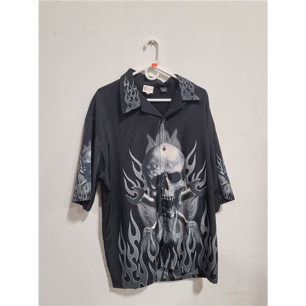 Treasure Island Skull Button-Up