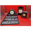 Image 1 : 3 VTG Mantle Clocks & Home Signs