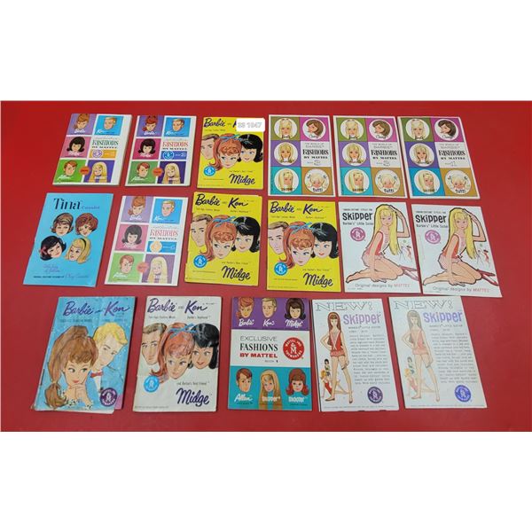 Lot of Assorted VTG 1960s Mattel Barbie Fashion Booklets