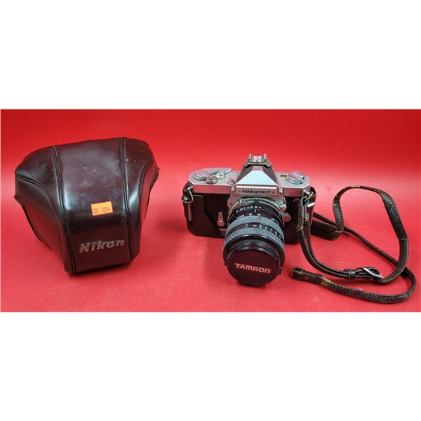 Nikon Nikkormat Camera Made in Japan w/ Tamron Lens & Case
