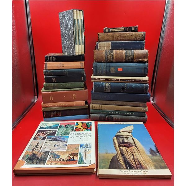 Lot of Assorted Antique & VTG Books w/ Canadian Art Books