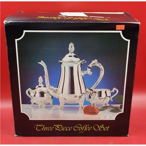 Three Piece Coffee Set w/ Carafe & Sugar/Creamer Dishes