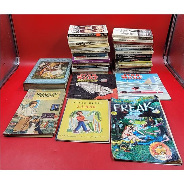 Lot of Assorted VTG Books w/ Star Wars, The Beatles Book, & More