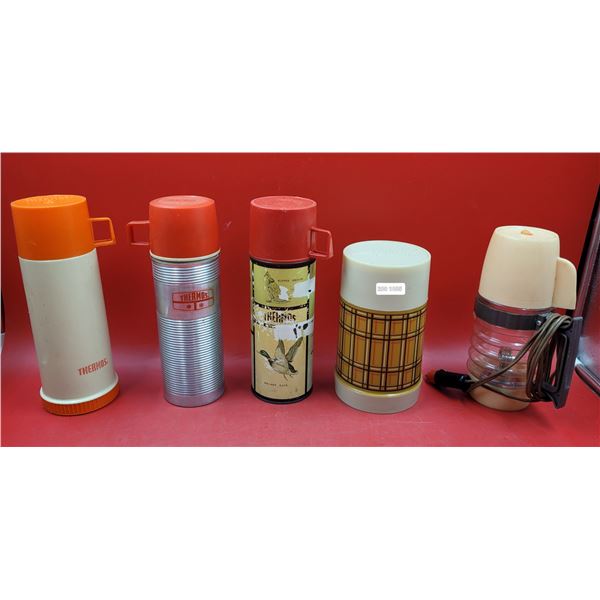 Lot of Assorted VTG Thermoses & Auto Coffee Maker