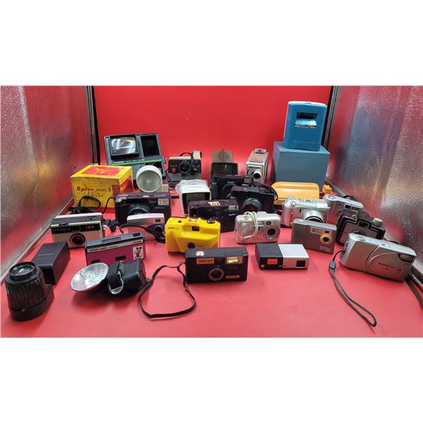 Camera Lot w/ Kodak, Pentax, Olympus, & More