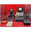 Image 1 : VTG Electronics Lot w/ Curtis Mini TV AM/FM Radio, Minolta Camcorder, & More