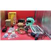 Image 1 : Lot Of Collectibles Including Sylvania Sun Tan Kit & White Mini Sewing Machine