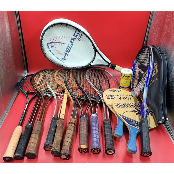Lot of Tennis Rackets & Balls