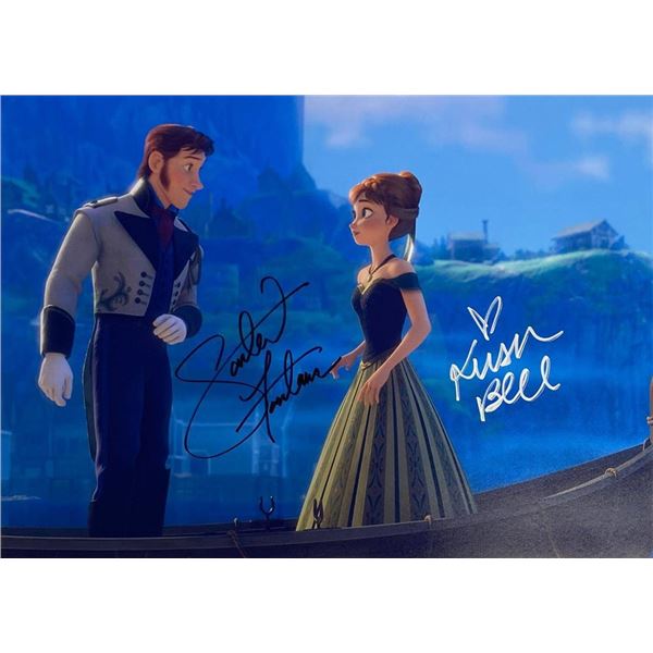 Frozen Santino Fontana and Kristen Bell facsimile signed  movie photo