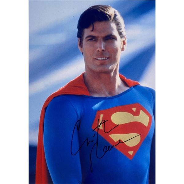 Superman Christopher Reeve facsimile signed  photo
