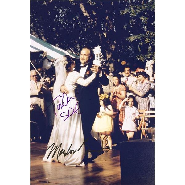 The Godfather Talia Shire and Marlon Brando facsimile signed  movie photo