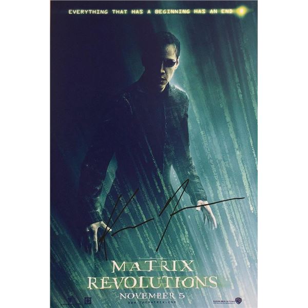 The Matrix Revolutions Keanu Reeves facsimile signed  movie photo