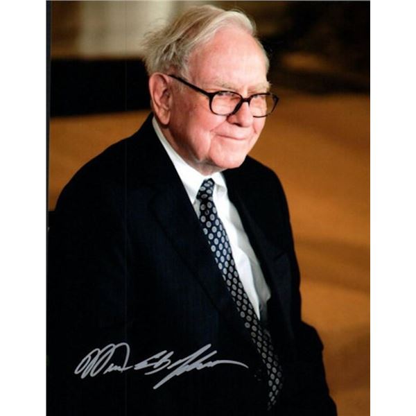 Warren Buffett facsimile signed photo