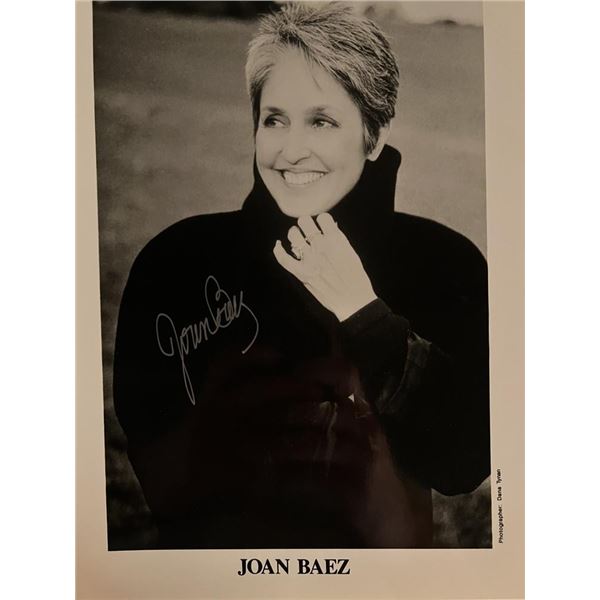 Joan Baez facsimile signed photo. 8x10 inches