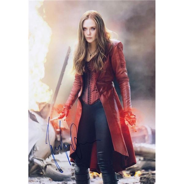 Marvel Scarlet Witch Elizabeth Olsen facsimile signed  movie photo