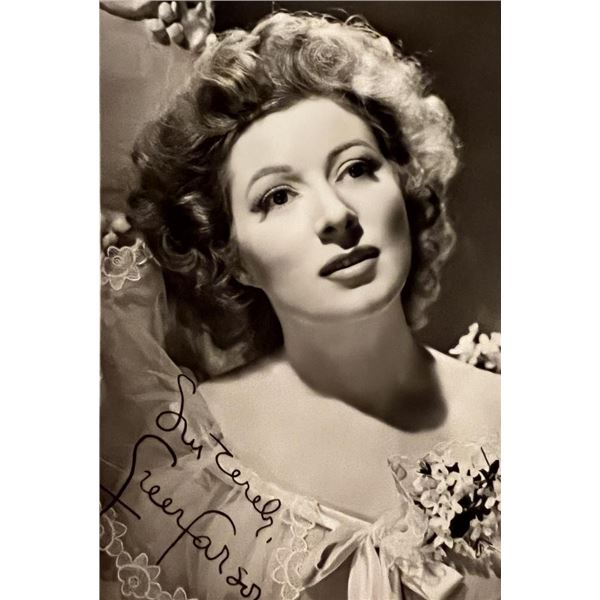 Greer Garson facsimile signed photo. 3x5 inches