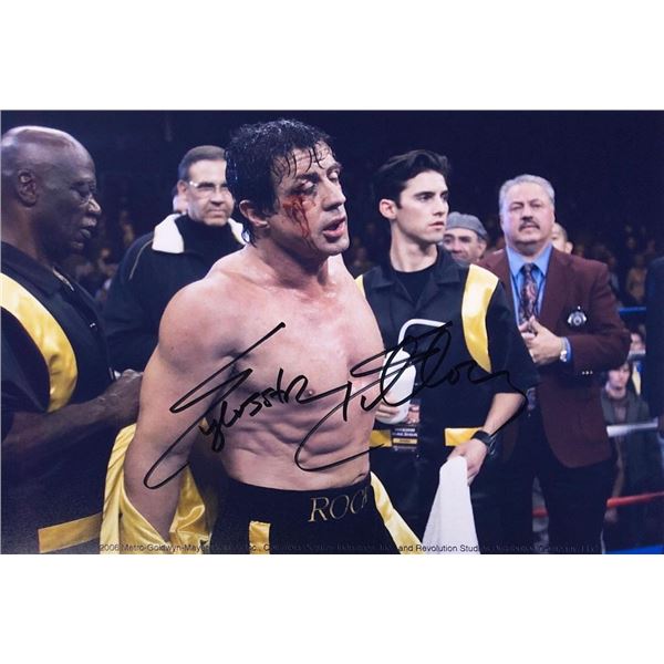 Rocky Balboa Sylvester Stallone facsimile signed  movie photo